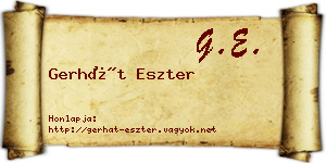 Gerhát Eszter névjegykártya