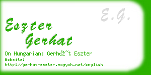 eszter gerhat business card